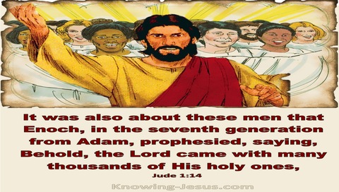 Jude 1:14 Enoch The 7th From Adam And His Holy Ones (beige)
